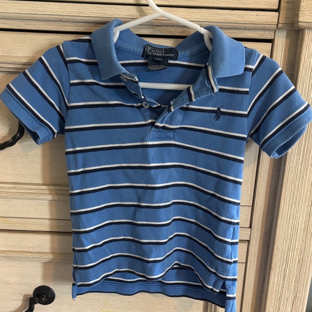 Polo by Ralph Lauren Kids Navy and White Striped Polo